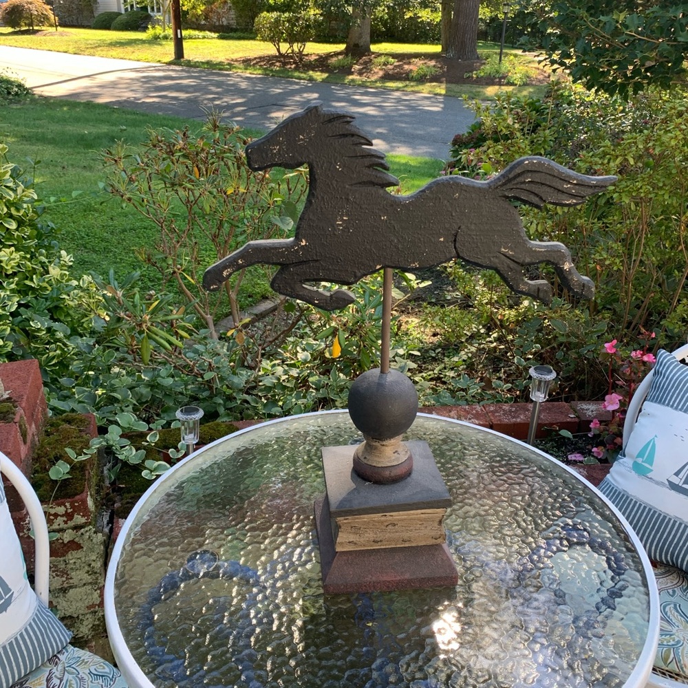 Vintage Dexter Black Horse Weathervane Decor
